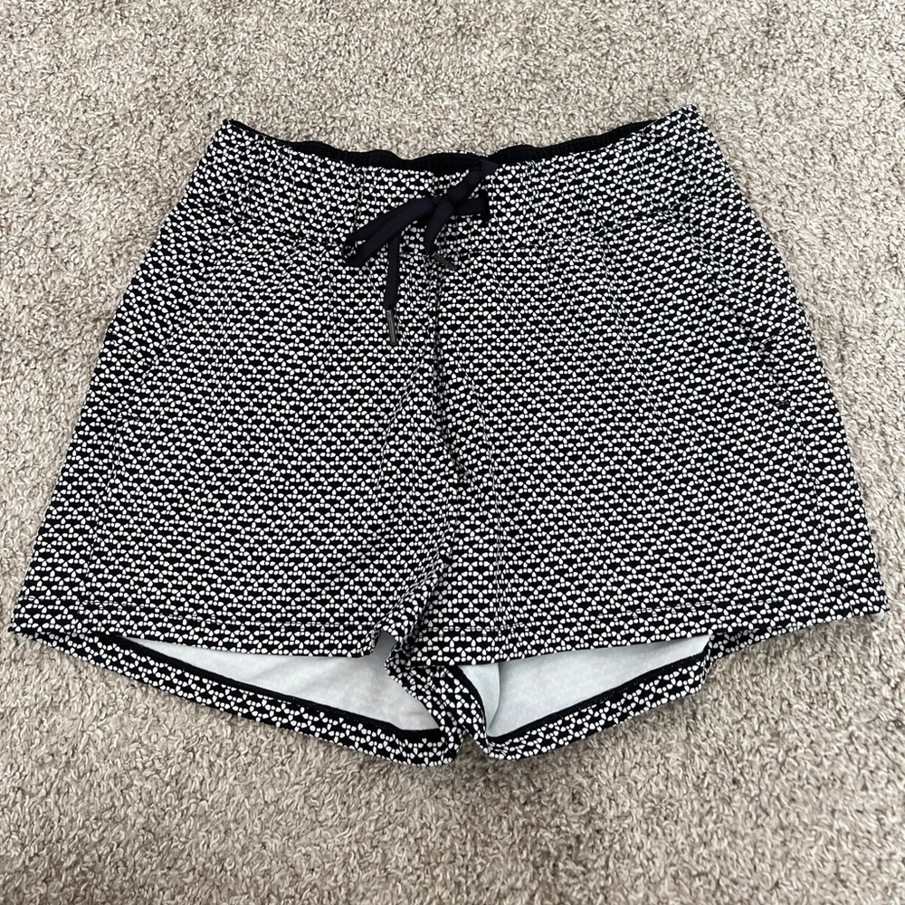 Black And White On The Fly Lululemon Shorts 6